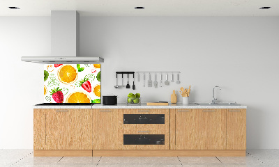Panel szklany do kuchni Owoce