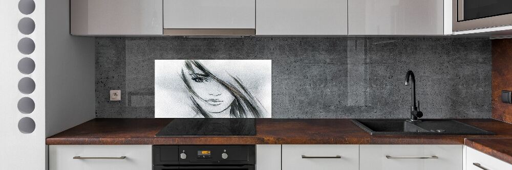Panel do kuchni Portret kobiety