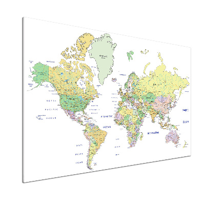 Panel dekor szkło Mapa świata