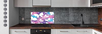 Panel szklany do kuchni Motyle