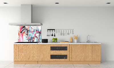 Panel do kuchni Kolorowa zebra