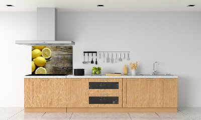 Panel do kuchni Cytryny na drewnie