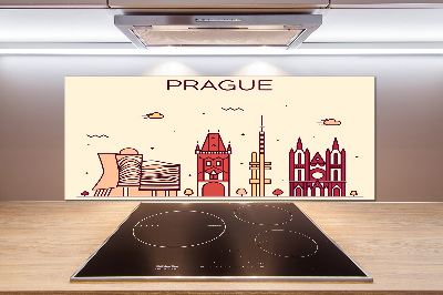 Panel do kuchni Praga budynki
