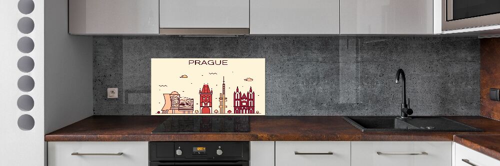 Panel do kuchni Praga budynki
