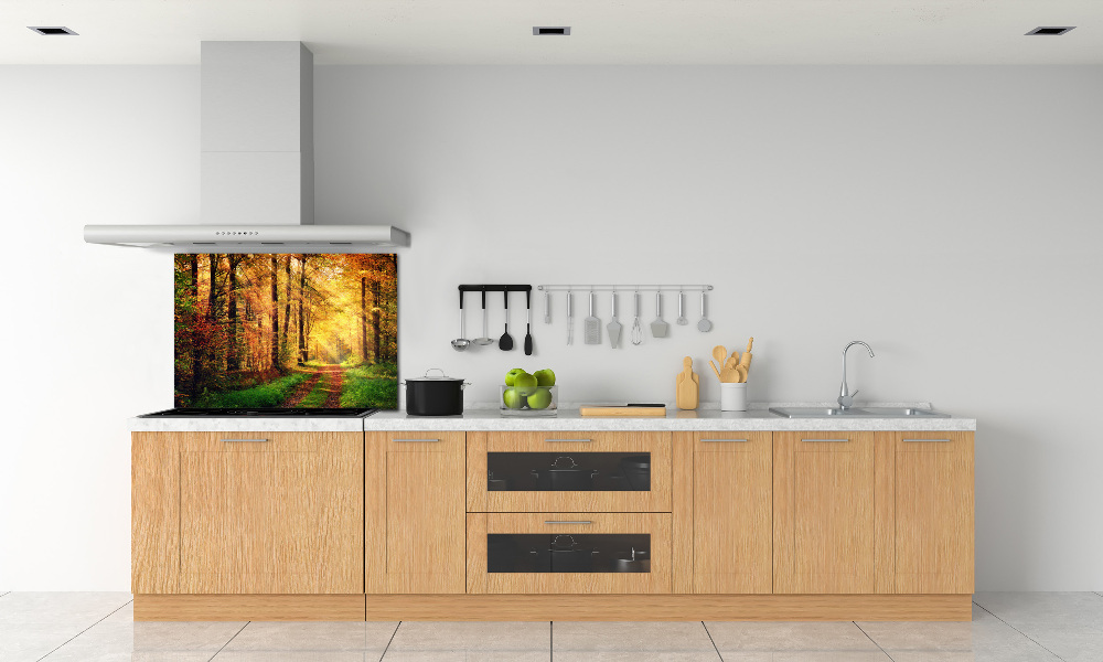 Panel dekor szkło Las jesienią
