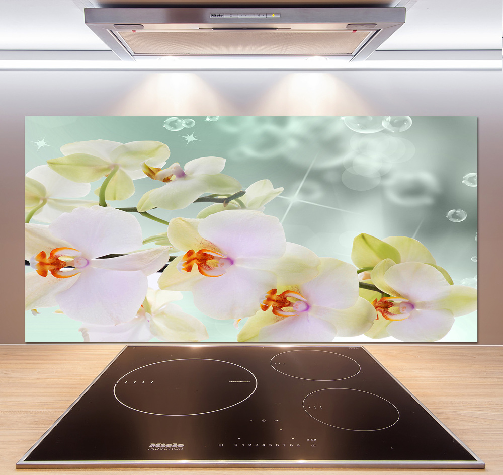 Panel do kuchni Biała orchidea