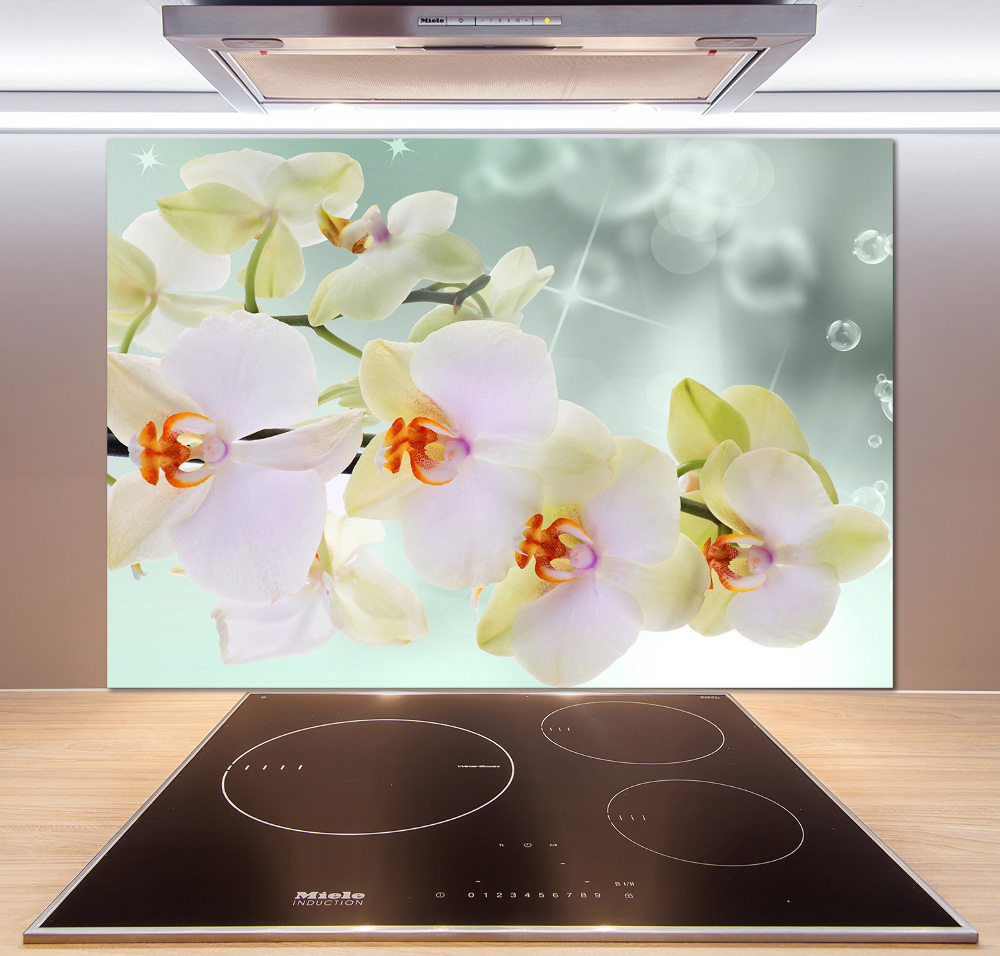 Panel do kuchni Biała orchidea