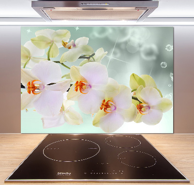 Panel do kuchni Biała orchidea