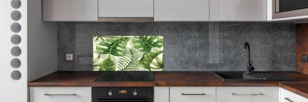 Panel do kuchni Tropikalne liście