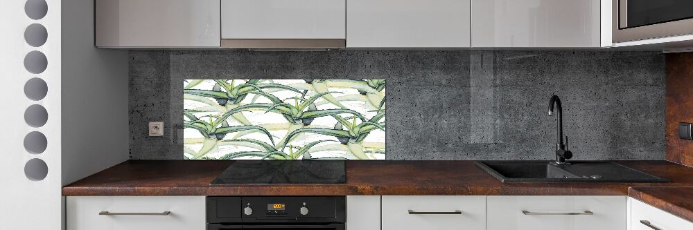 Panel szklany do kuchni Aloes