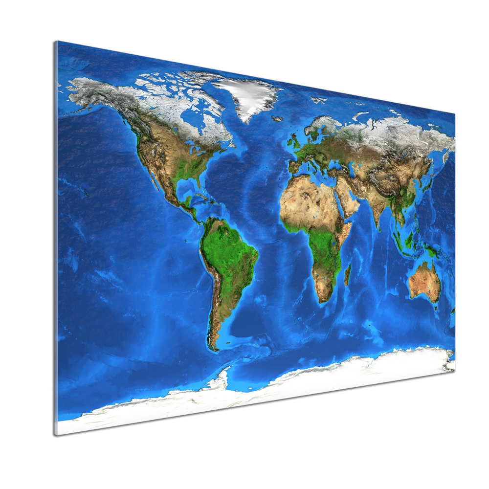 Panel dekor szkło Mapa świata