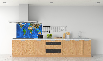 Panel dekor szkło Mapa świata