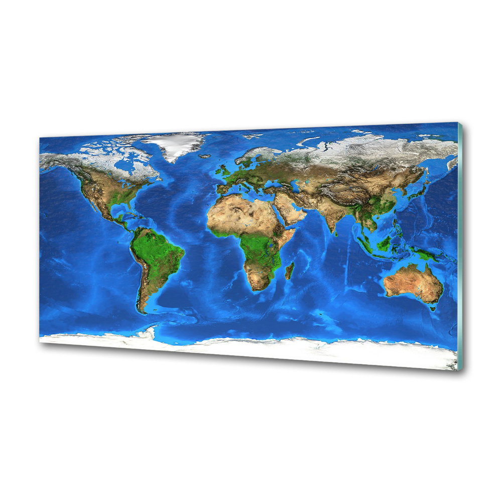 Panel dekor szkło Mapa świata