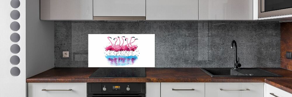 Panel między meble w kuchni Flamingi