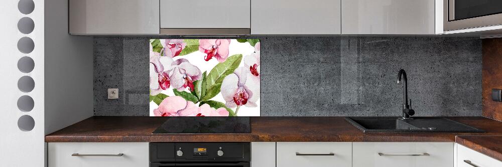 Panel do kuchni Różowe orchidee