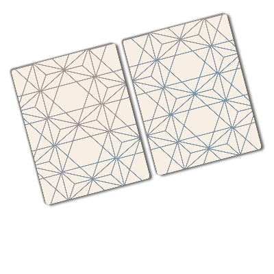 Deska kuchenna duża szklana Geometryczne tło
