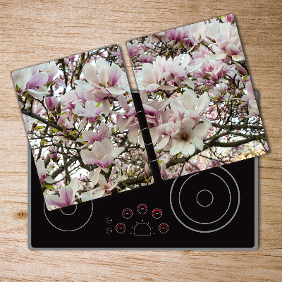 Deska do krojenia szklana Kwiaty magnolii