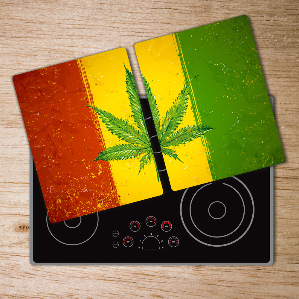 Deska kuchenna szklana Rasta flaga Mapy i flagi
