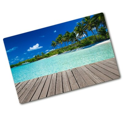 Deska kuchenna szklana Tropikalna plaża