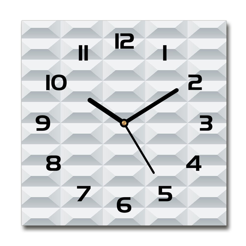 Zegar szklany kwadratowy Geometryczne tło