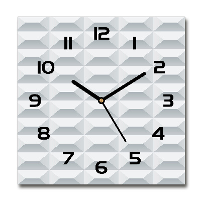 Zegar szklany kwadratowy Geometryczne tło