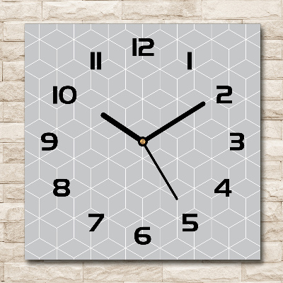 Zegar szklany na ścianę Geometryczne tło