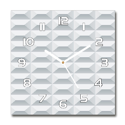 Zegar szklany kwadratowy Geometryczne tło