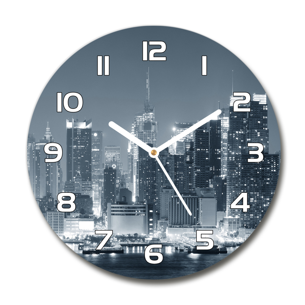 Zegar szklany okrągły Manhattan Nowy Jork