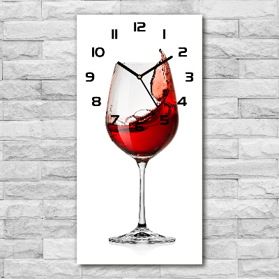 Zegar szklany ścienny Czerwone wino