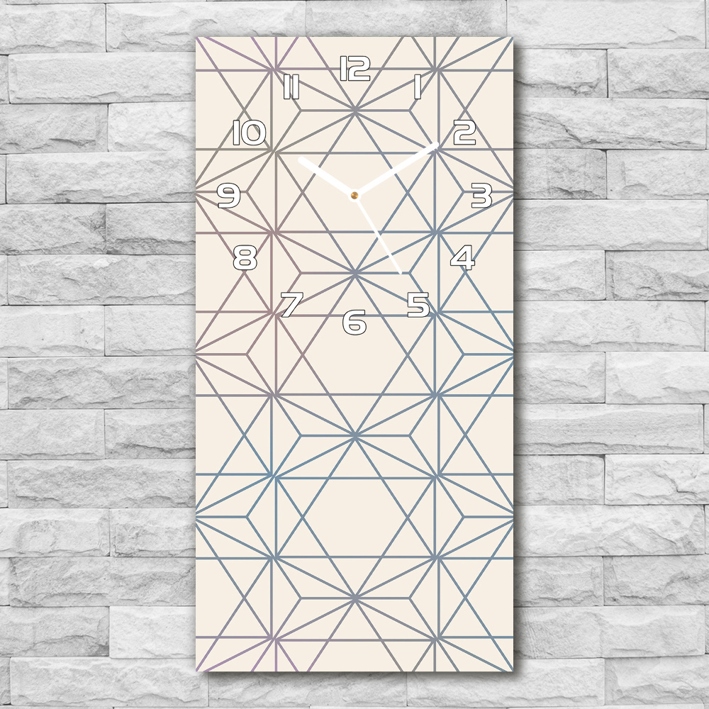 Zegar ścienny cichy Geometryczne tło