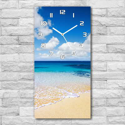 Zegar ścienny cichy Tropikalna plaża