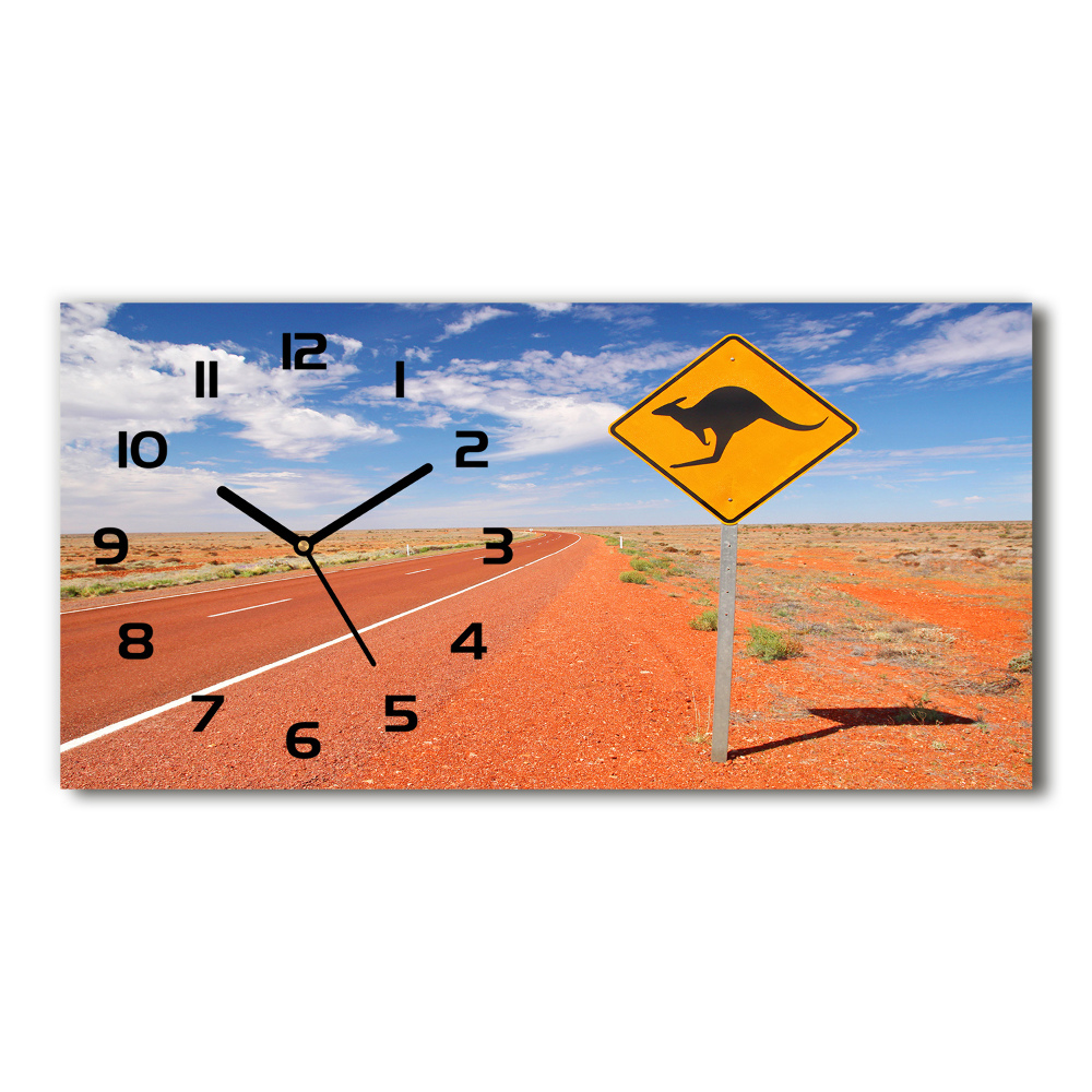 Zegar ścienny szklany Droga w Australii