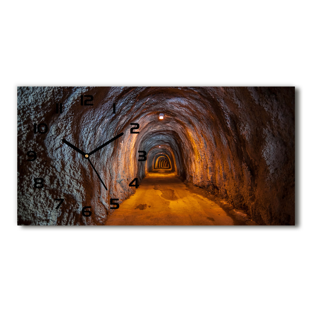 Zegar ścienny szklany Podziemny tunel