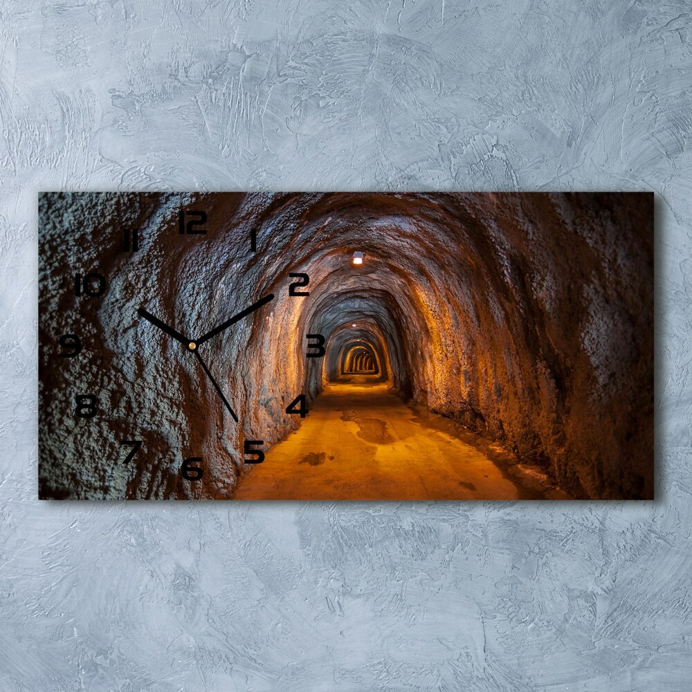 Zegar ścienny szklany Podziemny tunel