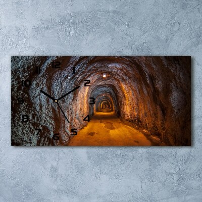Zegar ścienny szklany Podziemny tunel