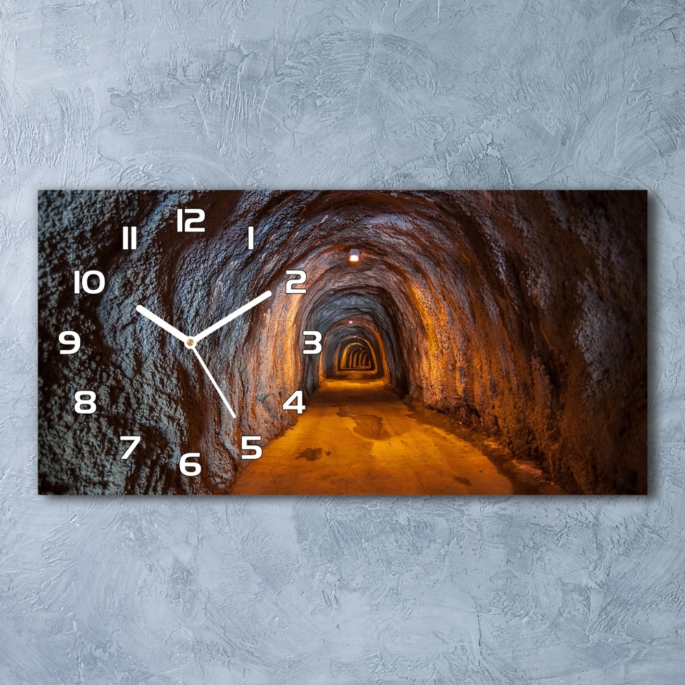 Zegar ścienny szklany Podziemny tunel