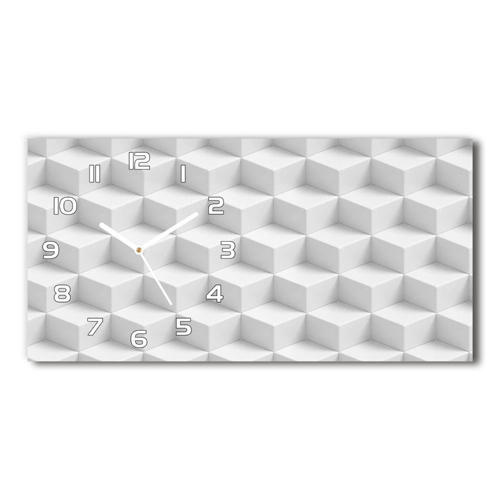 Zegar ścienny szklany cichy Abstrakcja 3D